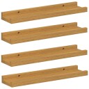  Vegghylle med hylle 4 pcs Beige 40 x 9 x 3 cm Konstruert tre