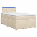 vidaXL Kontinentalseng med madrass Krem 120 x 190 cm Stoff