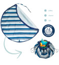 play&go  Lekematte Outdoor 2-i-1 Stripes blå/ green ⌀ 140 cm