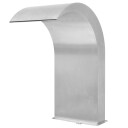 vidaXL Bassengfontene rustfritt stål 45x30x65 cm sølv