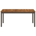 vidaXL Kaffebord Naturlig og Kaffe 50 x 100,5 x 45 cm Solid akasietre