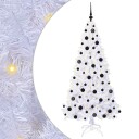  Kunstig juletre med 300 LED med stativ Hvit 180 cm PVC og stål