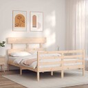 vidaXL Sengeramme med hodegavl 140x190 cm heltre 8720845402419