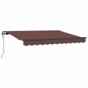 vidaXL Uttrekkbar markise Brun 250 x 200 cm stoff