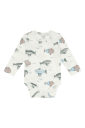 Hust and Claire Body I/e Bambus HCBuller Ivory Hust and Claire 3 år 98 Langermet Body Blå Grå Hvit