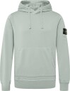 Stone Island Organic Cotton Hooded Sweatshirt   GREEN   L