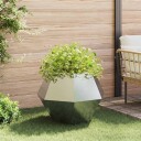 vidaXL Plantekassed 2 pcs sølv 75 x 75 x 60 cm Galvanisert Stål