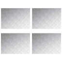  Sjekkplater 4 pcs sølv 70 x 50 cm Aluminium