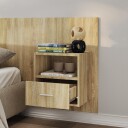 vidaXL Veggmonterte nattbord 2 stk sonoma oak