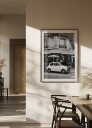 Posterbox Parisian Café and Fiat 500 Plakat Plakat / 21x30cm