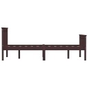 vidaXL Sengeramme mørkebrun heltre furu 120x200 cm