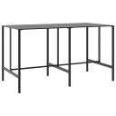  Barbord svart 200x100x110 cm pulverlakkert stål 3301419