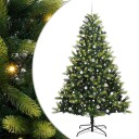  Kunstig hengslet juletre med 300 LED lys grønn 240 cm PVC og PE
