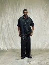 Isnurh Isnurh Basement Relax Short Sleeve Shirt - Black - S