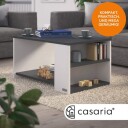 Salongbord "Santa Cruz" 90x60x50cm   hvit/antrasitt