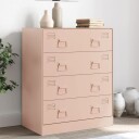  Skjenk rosa 67x39x83 cm stål