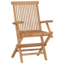 vidaXL Sammenleggbare hagestoler 4 stk heltre teak