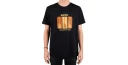 Warwick T-Shirt Size S Black with brown print