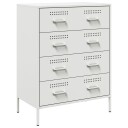  Skjenk hvit 68x39x89 cm stål 8721102389498