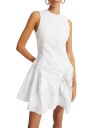 ROTATE Poplin Mini Dress Kjole Hvit 38