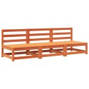  Hagesofaer uten armlener 3 stk voksbrun 70x70x67 cm heltre furu 837932