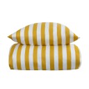 Borg Living Sengetøy - 240x220 cm - Nordic Stripe Curry - Curry and White - 100% bomullsateng
