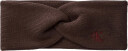 Calvin Klein Ck Fine Rib Twist Headband   Brown   ONE SIZE