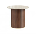 Delano sidebord rund valnøtt beige