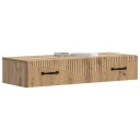 vidaXL Vegghengt Sidebord Artisan eik 87,5 x 34,5 x 17 cm