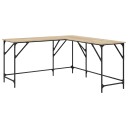  Skrivebord sonoma eik 149x149x75 cm konstruert tre