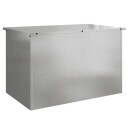 vidaXL Hageoppbevaringsputeeske Stål 80 x 50,5 x 50 cm 220 sølv