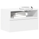  Veggmontert nattbord hvit 45x26x28,5 cm 8721158574756