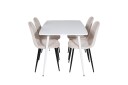 Venture Home Polar Spisegruppe 120 cm Rektangulær med 4 Polar Stoler Beige