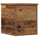  Oppbevaringsboks med lokk Gammelt tre 30x35x35 cm Konstruert tre
