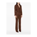 Elisabetta Franchi Blazer i Ull Brun M med Spisse Slag