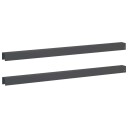vidaXL Kantprofil til hage 2 stk. 100 x 5 x 5 cm Stål Antrasitt