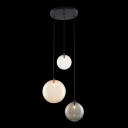 Unison GRAPPO Taklampe 3 Glass Klar Grå og Gull G9