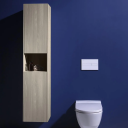 Laufen Base Høyskap med 2 dører 350x335 mm Venstrehengslet Lys Alm
