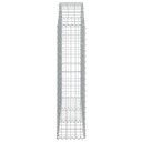 vidaXL Gabionkurv buet 150x30x120/140 cm galvanisert jern