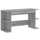  Skrivebord grå sonoma 140x50x75 cm konstruert tre