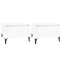  Sidebord 2 stk høyglans hvit 50x46x35 cm konstruert tre 8720845668662