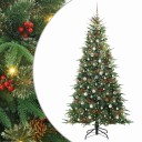  Kunstig sammensatt juletre med 300 LED grønn 240 cm PE og PVC
