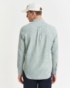 Regular fit stripet skjorte i bomullslin WOODY GREEN XXL