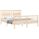 vidaXL Sengeramme med hodegavl 160x200 cm heltre 8720845994914