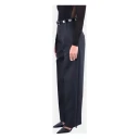 Elisabetta Franchi High-Waist Vid Bukse i Ull Svart S