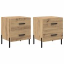  Nattbordskap 2 pcs artisan eik 40 x 35 x 47.5 cm Konstruert tre
