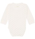 Blå Omslagsbody I/e   Rib   Gardenia   Blå   50   Langermet Body Beige Hvit