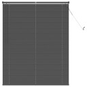 vidaXL Venetiansk persienne Sølvgrå 150 x 120 cm 25 mm PVC