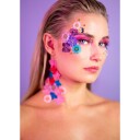 GLITTERNISTI Face Flowers White and Greens