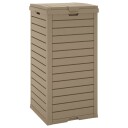 vidaXL Utendørs søppelkasse lysebrun 41x41x86 cm polypropylen